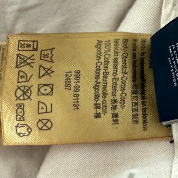 Scotch & Soda Flat Front 9" Chino Stretch Shorts Mens 28 Beige Cream - Picture 11 of 11